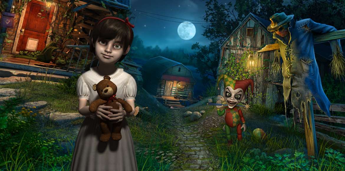 Scary video game with little girl online