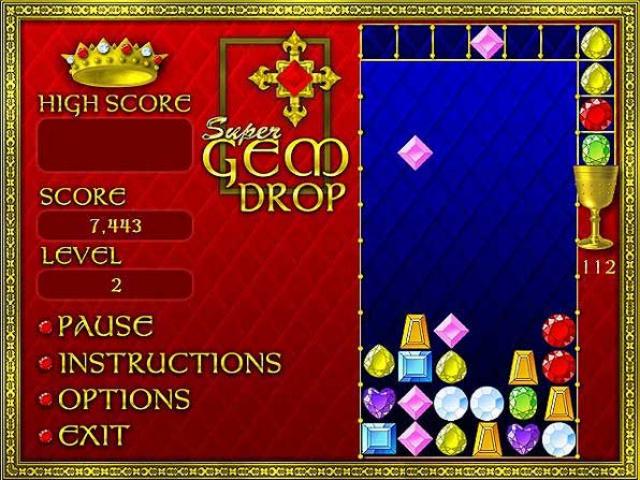 Gem Drop Game Free Online