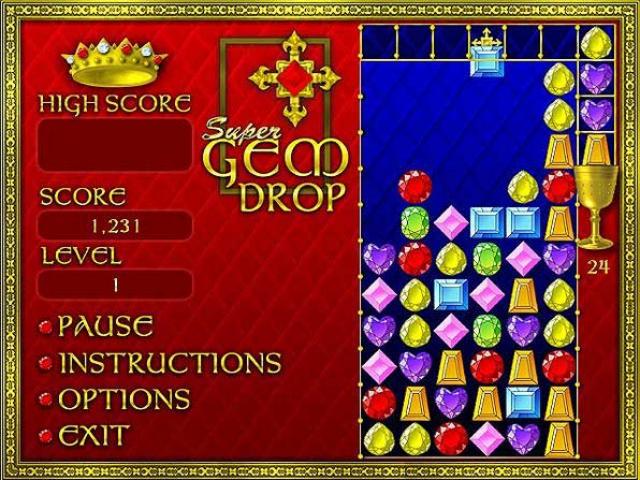 Gem Drop Game Free Online