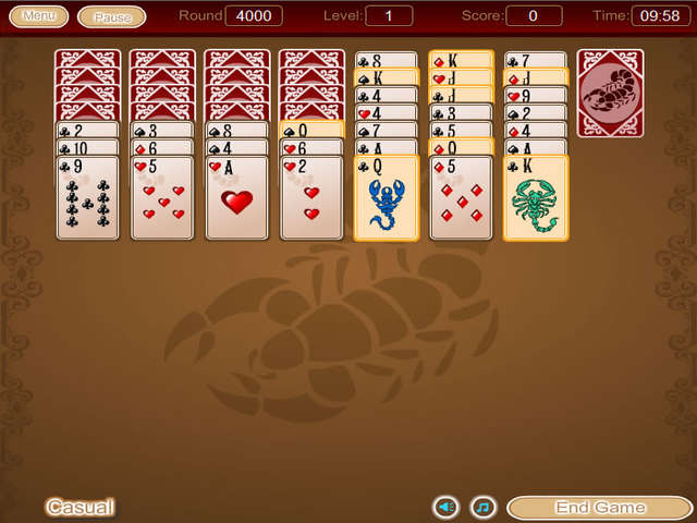 scorpion solitaire card game free download