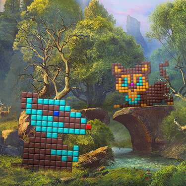 Puzzle Games - Fantasy Mosaics 16 - Six Colors in Wonderland