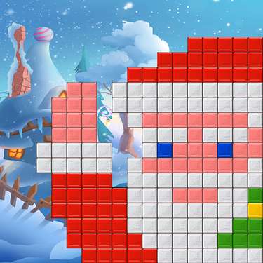Puzzle Games - Fantasy Mosaics 32 - Santa's Hut