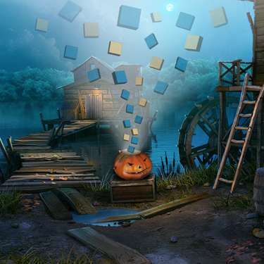 Puzzle Games - Fill And Cross Trick or Treat 2