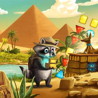 Match 3 Games - Ricky Raccoon 2 - Adventures in Egypt