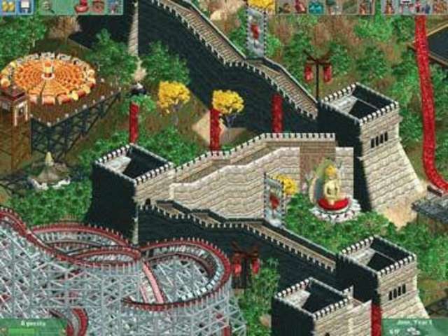 play rollercoaster tycoon deluxe in full screen?