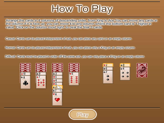 free scorpion solitaire online